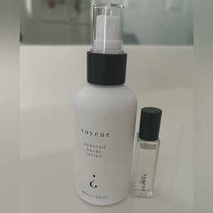 Riddle roller ball and milky lotion in scent voyeur.